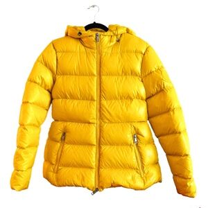 Moncler Rhin Yellow Goose Down Puffer Jacket, Authentic and Registered